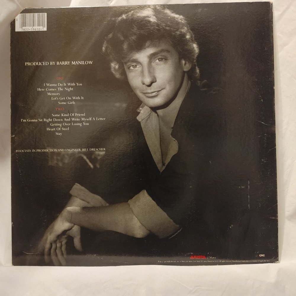 Vintage 1982 LP Vinyl Record Barry Manilow Here Comes The Night [Al 9610] Pop - Picture 2 of 2